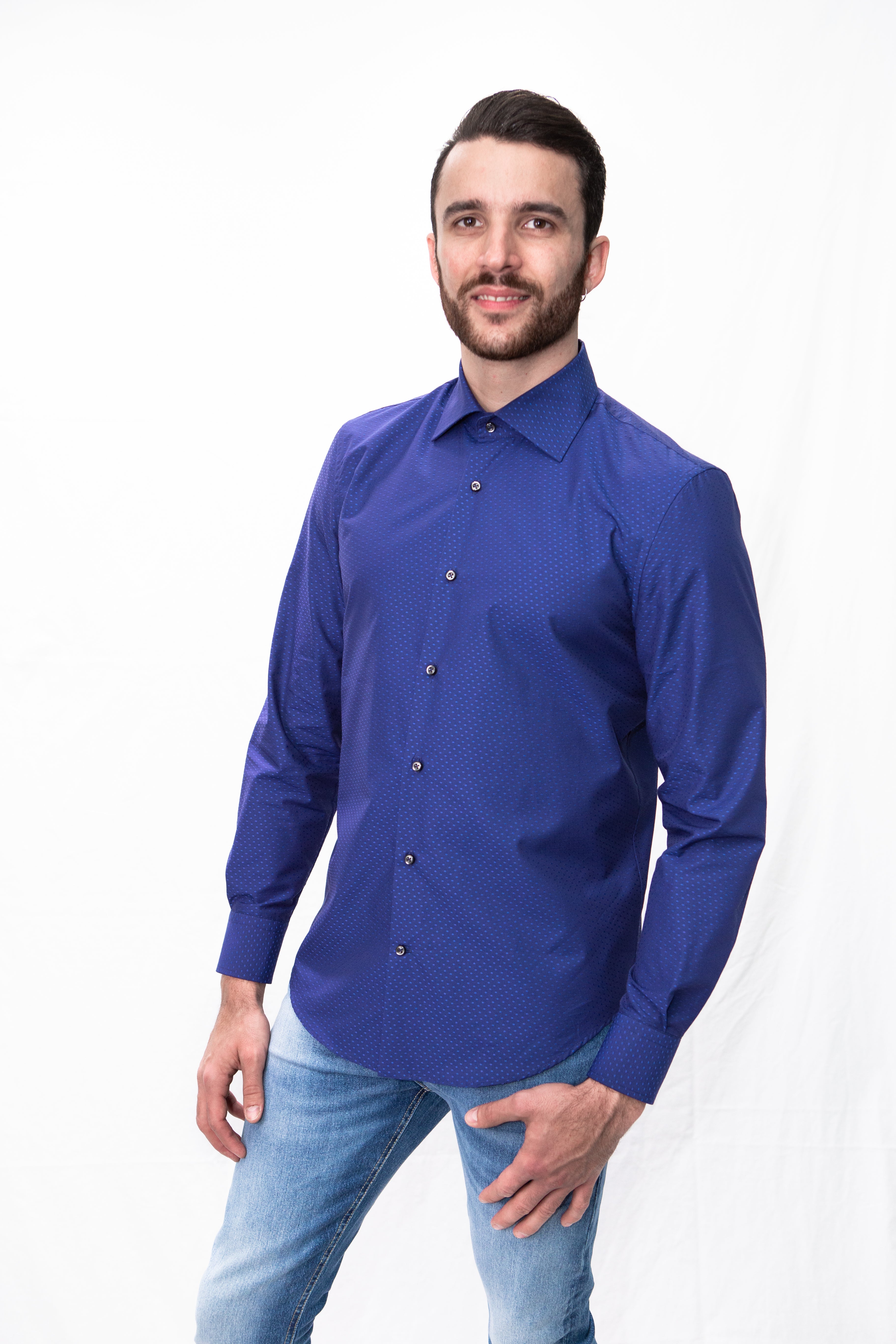 Camicia Slim Pinces Fantasia