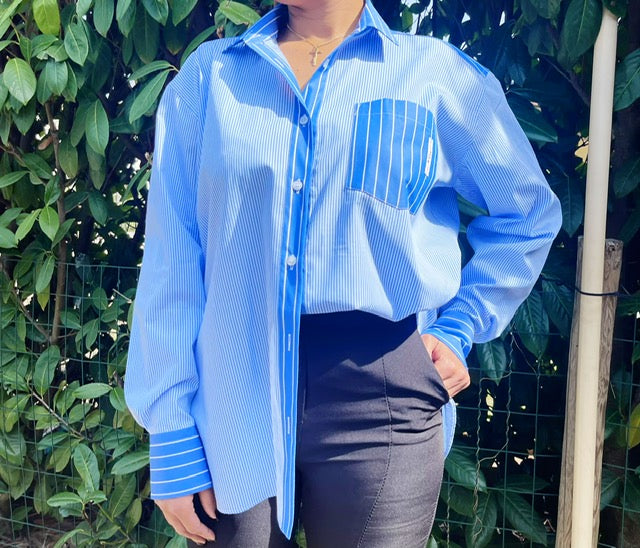 CAMICIA DONNA OVER MOD  STRIPE